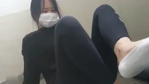 계단간단 레깅스 풋잡녀
